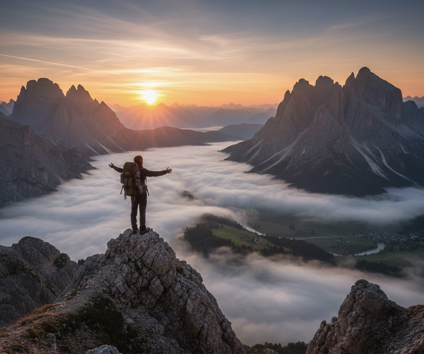 lengthways44's tweet photo. This picture captures one of the most incredible sunrises I have ever witnessed after a long hike. It constantly reminds me that the best views are always worth the effort to reach them @DataHaven_xyz https://t.co/CYvuuzwTQG