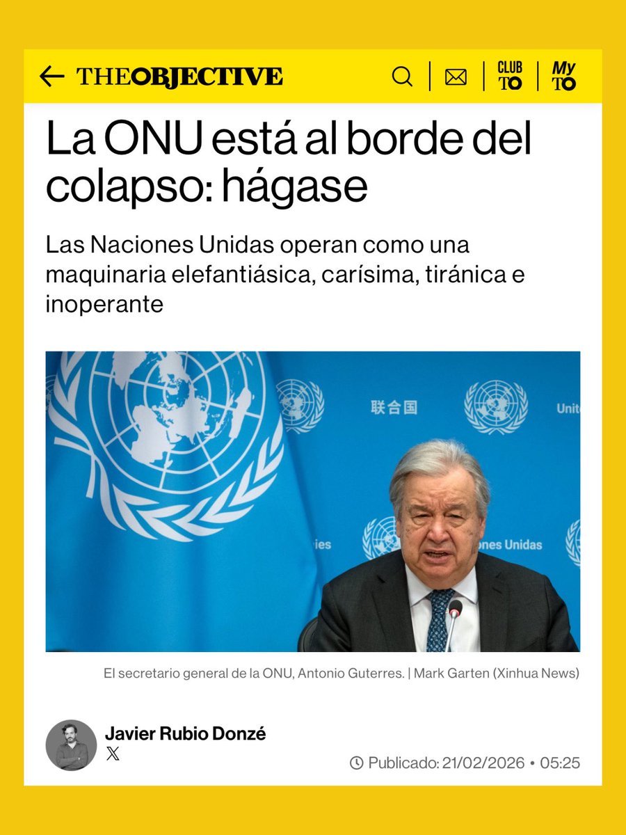 Este pasado miércoles 18 de febrero de 2026, a la República Islámica de Irán —ese faro luminoso de libertades donde a las mujeres las apalean hasta la muerte por llevar mal puesto el hiyab— le fue otorgada oficialmente la vicepresidencia del Comité Especial de la Carta de las