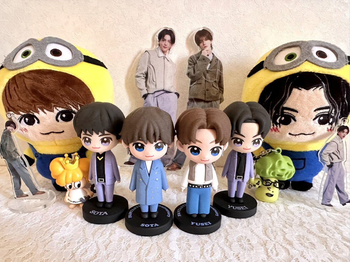 【未開封新品】中島颯太　八木勇征　BIGぬいぐるみ　4体セット フィギュアきた💖かーわーいーい💖 相変わらずおめめに♡が入ってるの