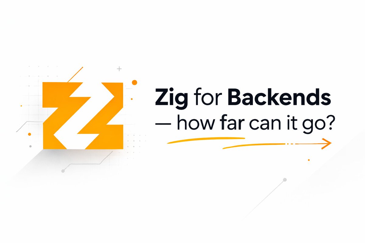 brk0v's tweet image. ⚡️ Zig for backends – how far can it go?

Lukáš spent 6 months experimenting and building a whole stack:
 • Zio – async I/O lib
 • Dusty – HTTP server
 • clients for NATS/PostgreSQL/Memcached

Go-style networking APIs, Zig-level control.

lalinsky.com/2026/02/19/six…
#zig #ziglang