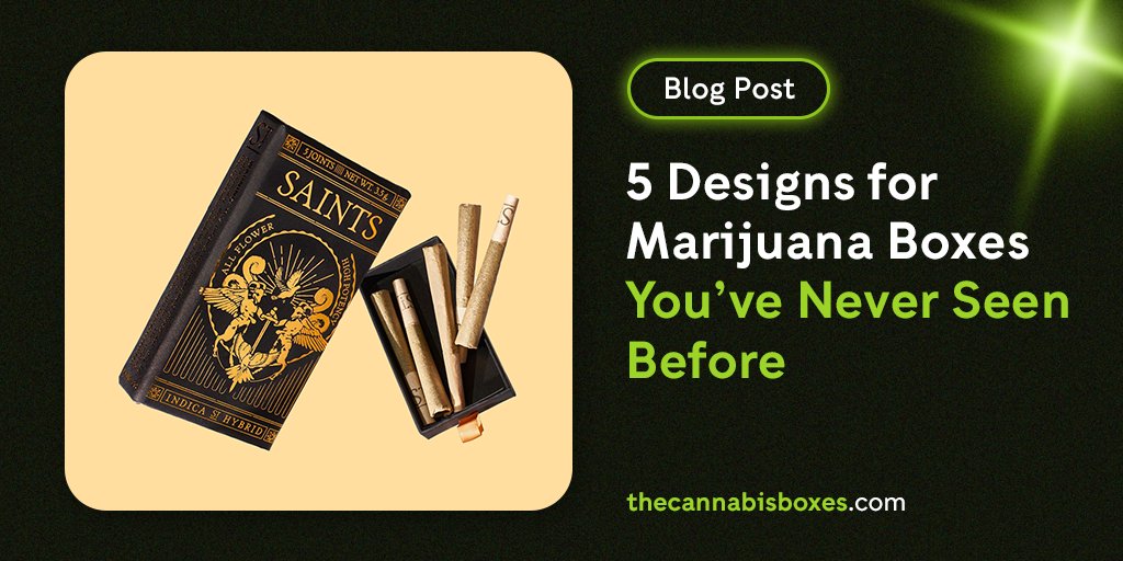customboxinc's tweet image. Standing out on the shelf isn’t optional anymore. 
Discover 5 marijuana box designs that push creativity to the next level and give your brand the attention it deserves.

Read Blog: shorturl.at/XG2Uc

#CannabisPackaging #MarijuanaBoxes #CustomCannabisBoxes #CannabisBranding