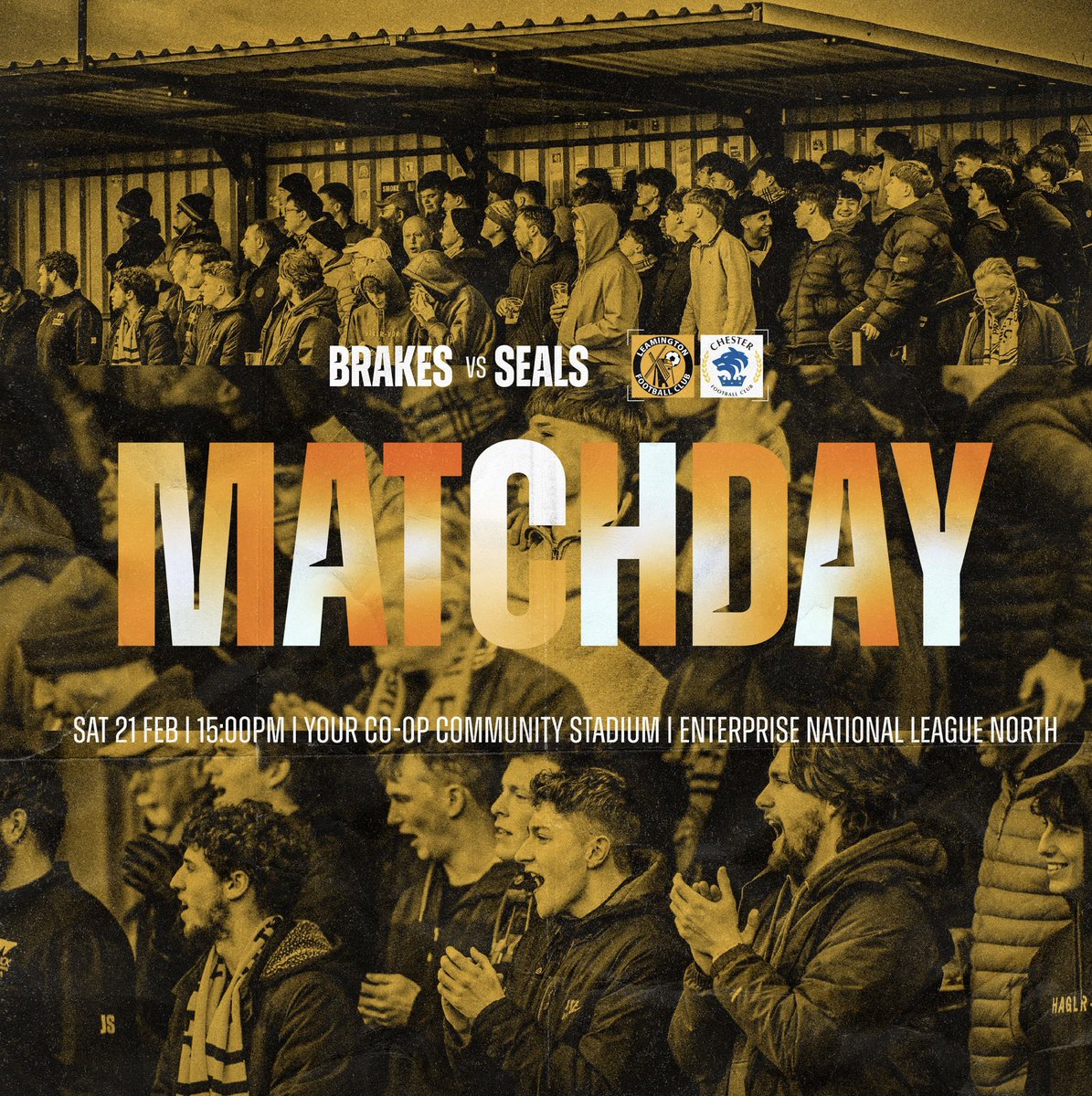 LeamingtonFC's tweet photo. 𝐈𝐭’𝐬 𝐦𝐚𝐭𝐜𝐡𝐝𝐚𝐲 𝐚𝐠𝐚𝐢𝐧 𝐢𝐧 𝐂𝐕𝟑𝟑, 𝐦𝐚𝐤𝐞 𝐬𝐮𝐫𝐞 𝐲𝐨𝐮 𝐚𝐫𝐞 𝐭𝐡𝐞𝐫𝐞 𝐟𝐨𝐫 𝟑𝐩𝐦 🫵🏼

#LEACHE https://t.co/AnDlBYIJQX
