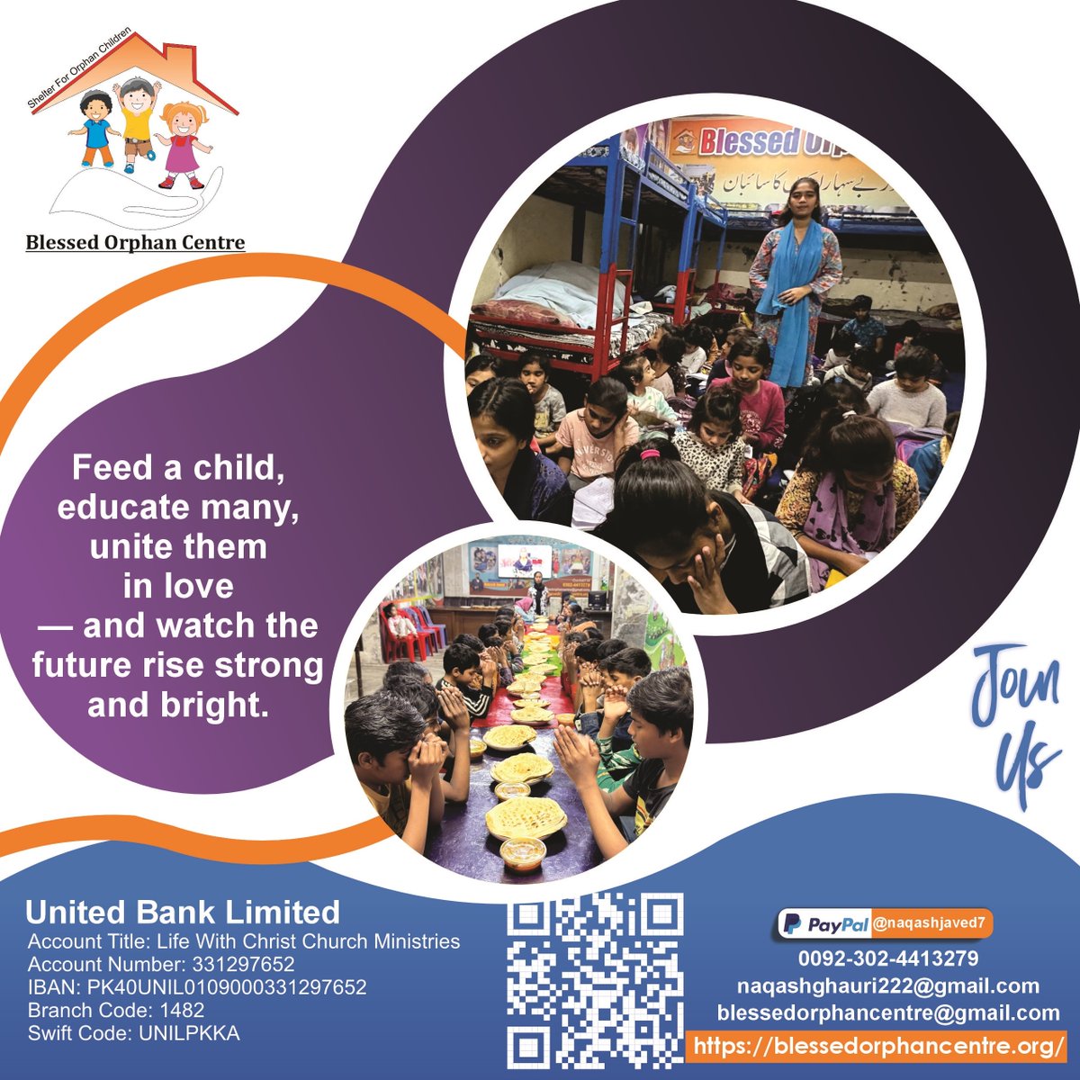 CentreBlessed's tweet image. Feed a child, educate many, unite them in love — and watch the future rise strong and bright. blessedorphancentre@gmail.com
🌐 blessedorphancentre.org
#SupportInNeed #childwelfare #viralpost2025シ2025 #viralpost2026シ #viralpost2025シ2025 #orphanageinlahore #orphanageinpakistan