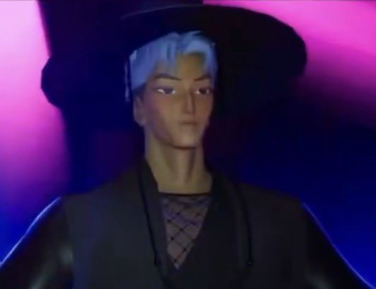 Besides the goofy dances the concept art hair style and color suit him well😭