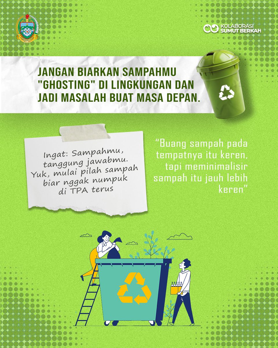 Jutaan  ton sampah per tahun bukan angka yang bisa kita sepelekan lagi. Di Hari  Peduli Sampah Nasional 2026 ini, mari kita ubah pola pikir: Sampahmu,  tanggung jawabmu.

#infosumut #hariperdulisampahnasional2026 #zerowaste #indonesiabersihsampah