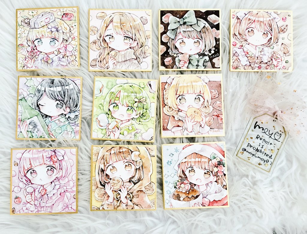 おかしのミニ色紙たち