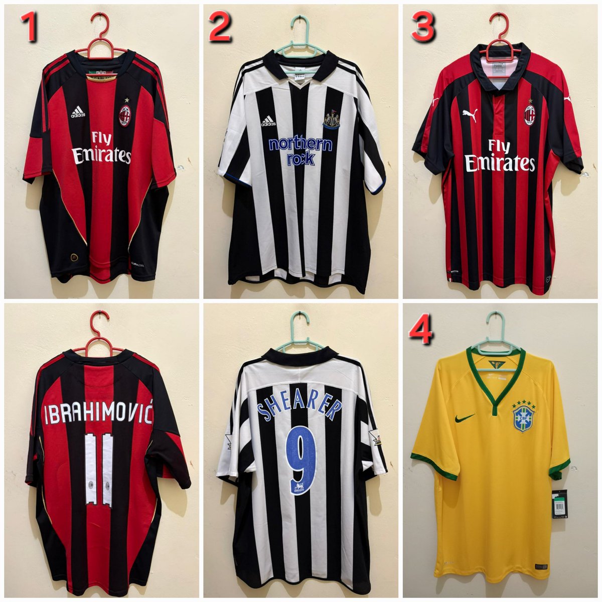 #jersey4sale
<a href="/Jerseyforum/">Si Paling Jersey</a>
<a href="/adipati_store/">Adipati Store</a>

1. Milan (Ibra), XL (78x60), Excellent, 1.500k
2. NUFC (Shearer), XL (76×60), Excellent, 1.750k
3. Milan (PI), XL (77 x 56), Excellent, 1.200k
4. Brazil, XL, (78 x 59), BNWT, 750k

WA 087880504000