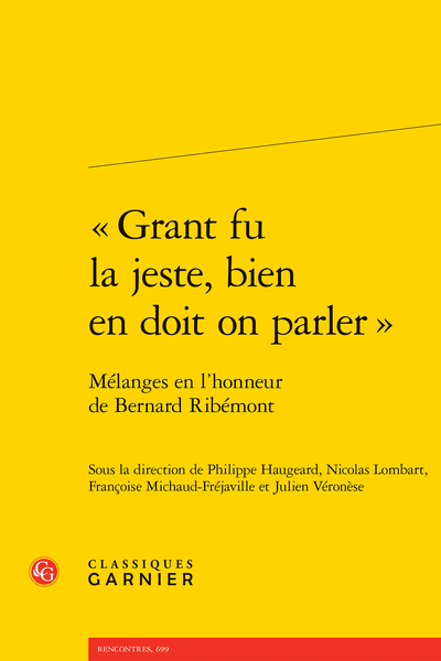 Juslittera1's tweet photo. L'équipe de Juslittera est heureuse de pouvoir vous relayer la parution des Mélanges en l'honneur de Bernard Ribémont paru chez Garnier cette semaine. La deuxième partie de l'ouvrage est consacrée à la littérature, au droit et à l'histoire. https://t.co/V4eWTrg8jf