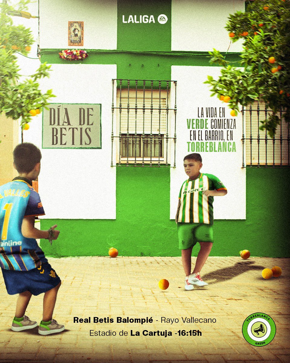 ‘𝐿𝑎 𝑣𝑖𝑑𝑎 𝑒𝑛 𝑣𝑒𝑟𝑑𝑒 𝑐𝑜𝑚𝑖𝑒𝑛𝑧𝑎 𝑒𝑛 𝑒𝑙 𝑏𝑎𝑟𝑟𝑖𝑜.’ 

𝐇𝐨𝐲 𝐞𝐬 𝐝𝐢𝐟𝐞𝐫𝐞𝐧𝐭𝐞. 𝐇𝐨𝐲 𝐞𝐬...#DíaDeBetis ⚔️💚