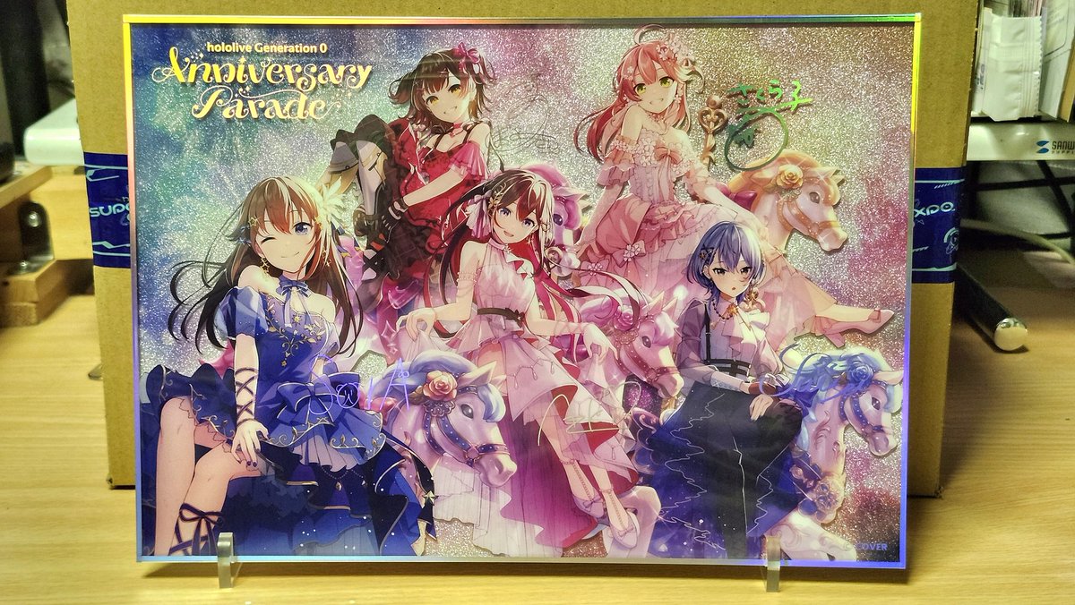 0期生Anniversary Paradeのアクリル色紙届いた〜！ なるほど、キラキラ