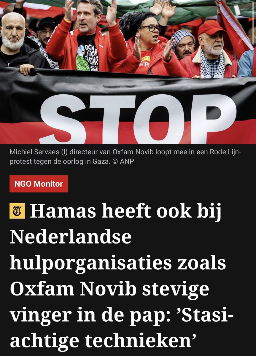 Waarom gaat ons belastinggeld naar organisaties zoals #OxfamNovib die Hamas steunen? Hamas staat op de terrorismelijst van de Europese Unie.

Oxfam Novib (de club die ook onze regering omver heeft gegooid met hun Rode Lijn demonstraties) ontving in het boekjaar april 2024 - maart