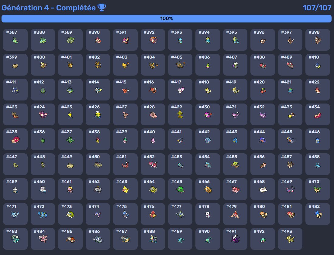 Après 12 heures de stream, on a trouvé 106 des 107 Pokémon Chromatiques nécessaires... puis Manaphy a, à lui seul, pris 8 heures de plus. 😱

MAIS ON L'A FAIT ! GG À TOUS !
Et merci à tous d'avoir suivi cette 4e édition du #ShinyDexChallenge, c'est toujours un pur plaisir.🧡