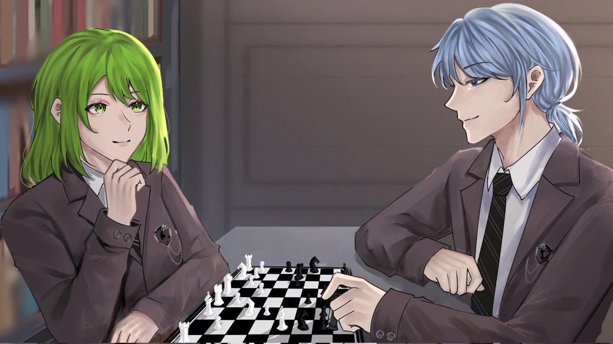 ⠀⠀『 ＣＨＥＣＫＭＡＴＥ 』
⠀⠀  ⠀⠀[ KhunVi || ❄🍃 ]

⠀⠀Two prodigies — forever equals, 
⠀forever rivals. Winner takes it all. 
⠀The title, the glory... And the 
⠀hearts of the other. 

⠀"Struggling, Aguero?"

⠀"Hah, barely."

#SkyboundChains #UneSoireePourDeux