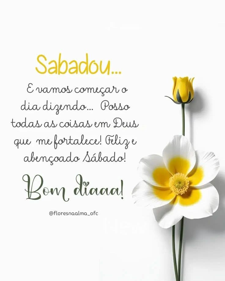 Boooomm diaaaa, com muita alegriaaaa!!!🙏🌷💚