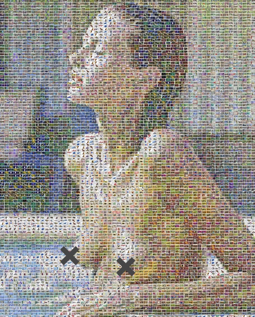 danielvoelker77's tweet photo. Mosaic made of 6441 vintage postage stamps. Stamp Art. Handmade. No digital effects. "Summer" 314x265cm / 123x104in. #fineart #stampart #mosaicart #postagestamps https://t.co/eB3yCXdESp