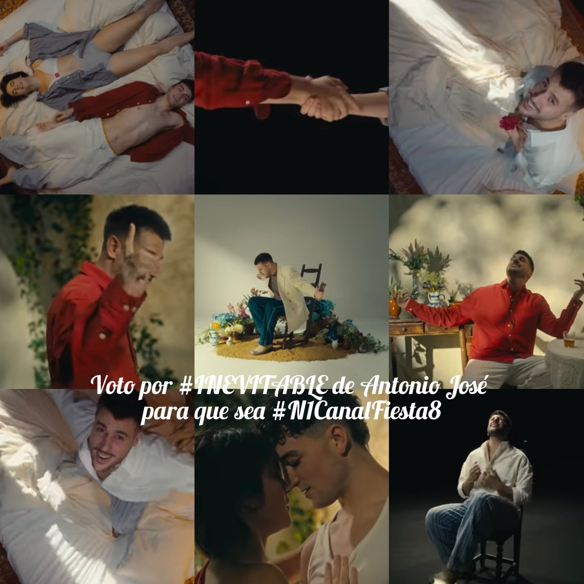 Muy buenos días familia 🤗
.
Voto por #INEVITABLE de Antonio José para que sea #n1canalfiesta8