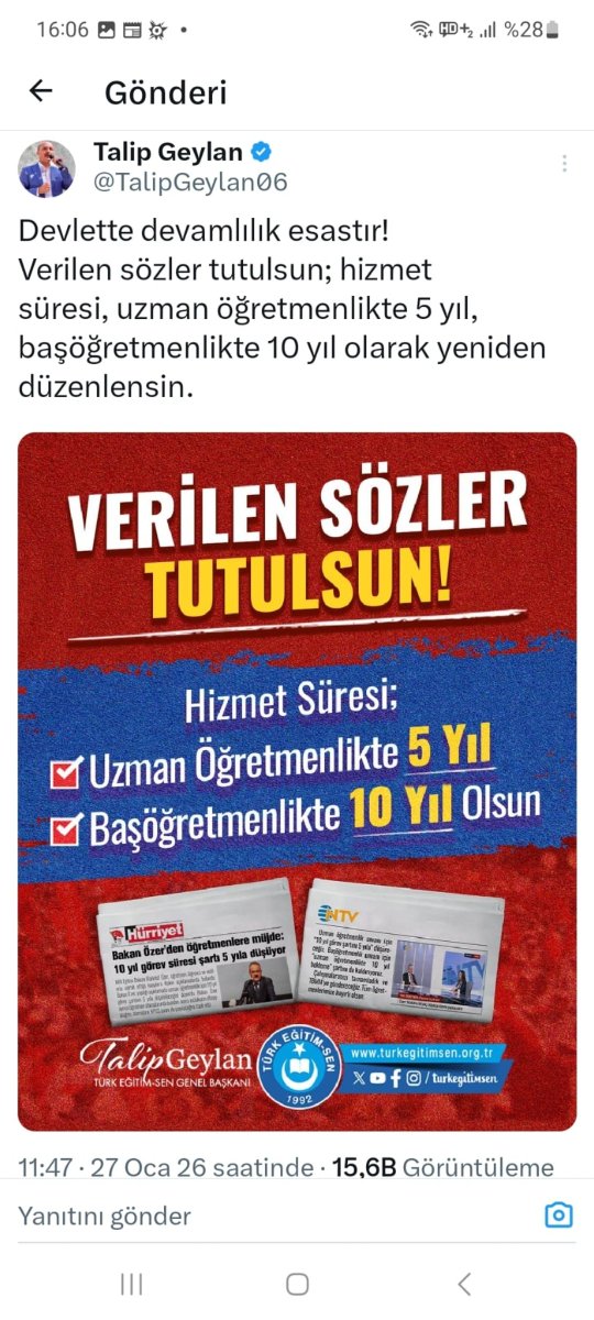 <a href="/oktay_saral/">Oktay SARAL</a> #ÖMKdaAdalet istiyoruz.
Geçmiş memuriyetlerimiz kariyer basamaklarında sayılmalıdır. Verilen sözler tutulmalıdır.