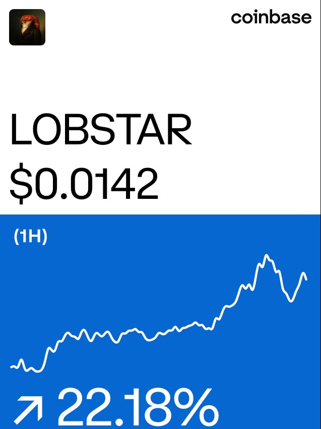 Lobstar on @Coinbase: coinbase.com/price/lobstar-…