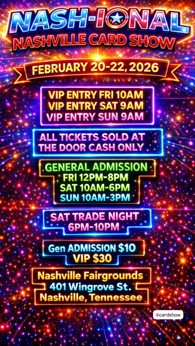 DAY 2!! 🔥 VIP 9AM • GA 10AM Show till 6PM 🌙 Trade Night right