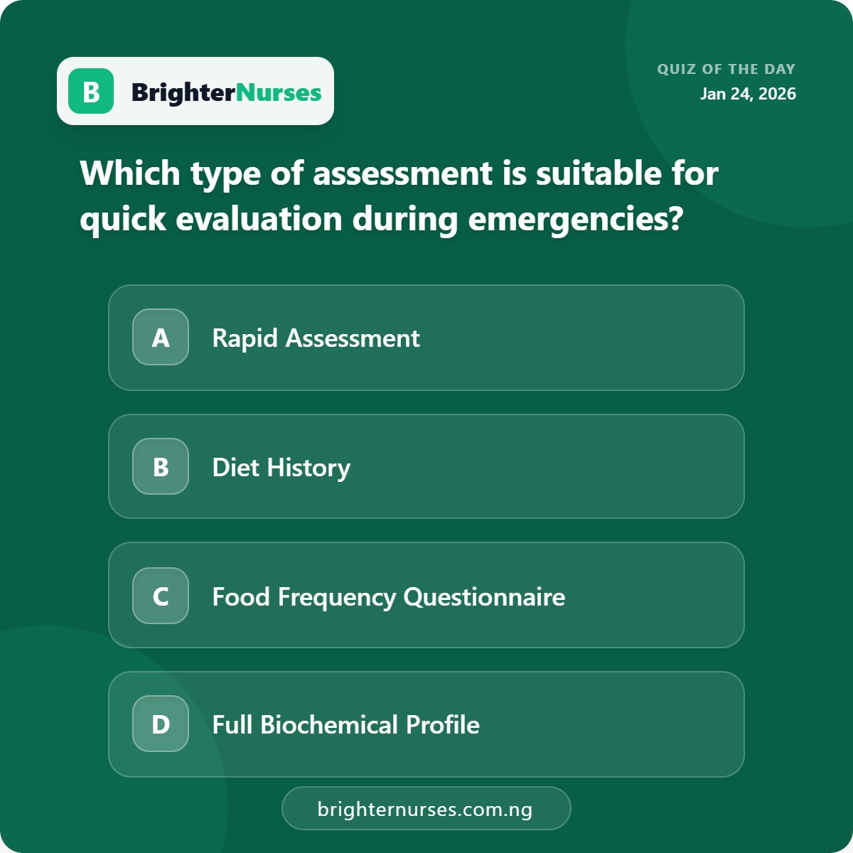 🧠 Question of the Day Public Health.

Reply with your answers 👇

Correct answer and rational drops in the Evening.