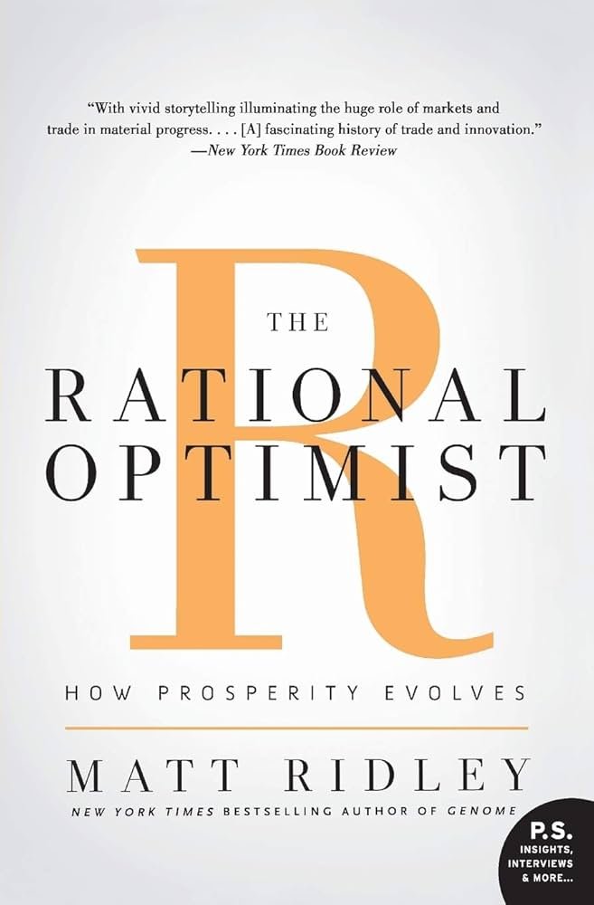 12 Books Recommended by Naval Ravikant:

1) The Rational Optimist by Matt Ridley

"Most brilliant and enlightening book I've read in years."