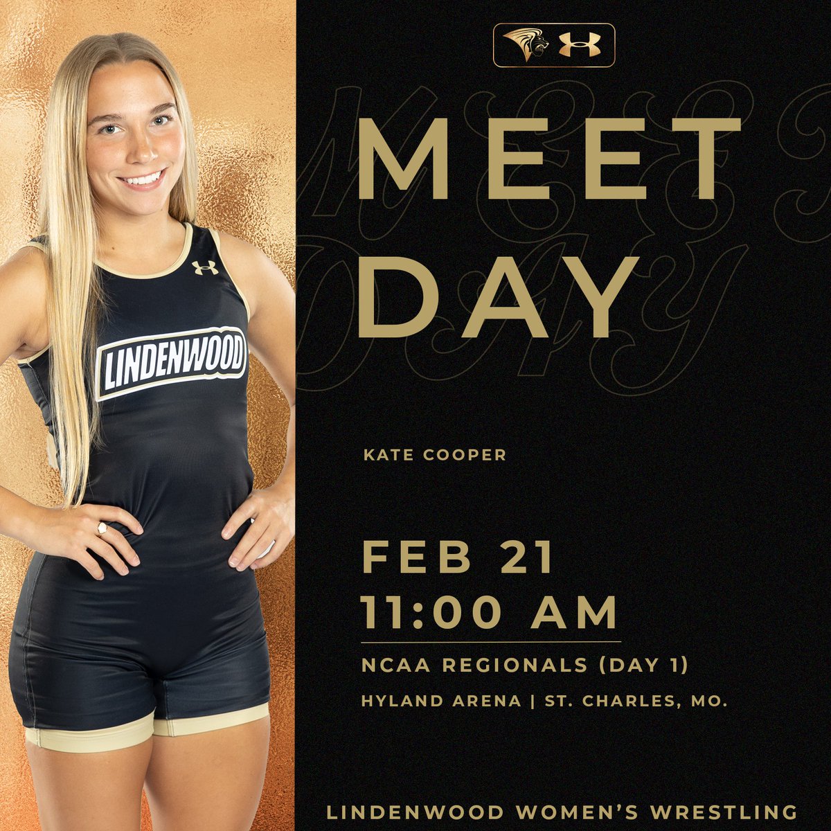 LUWWrestling's tweet photo. The road to nationals starts HERE 😤 

🆚 NCAA Region VI Championships - Day 1 
⏰ 11:00 a.m.
📍 St. Charles, Mo. 
 🏟️Hyland Arena 
📊 https://t.co/YquQKyNSp5

#TheHuntBegins https://t.co/zx8ACQxhOH