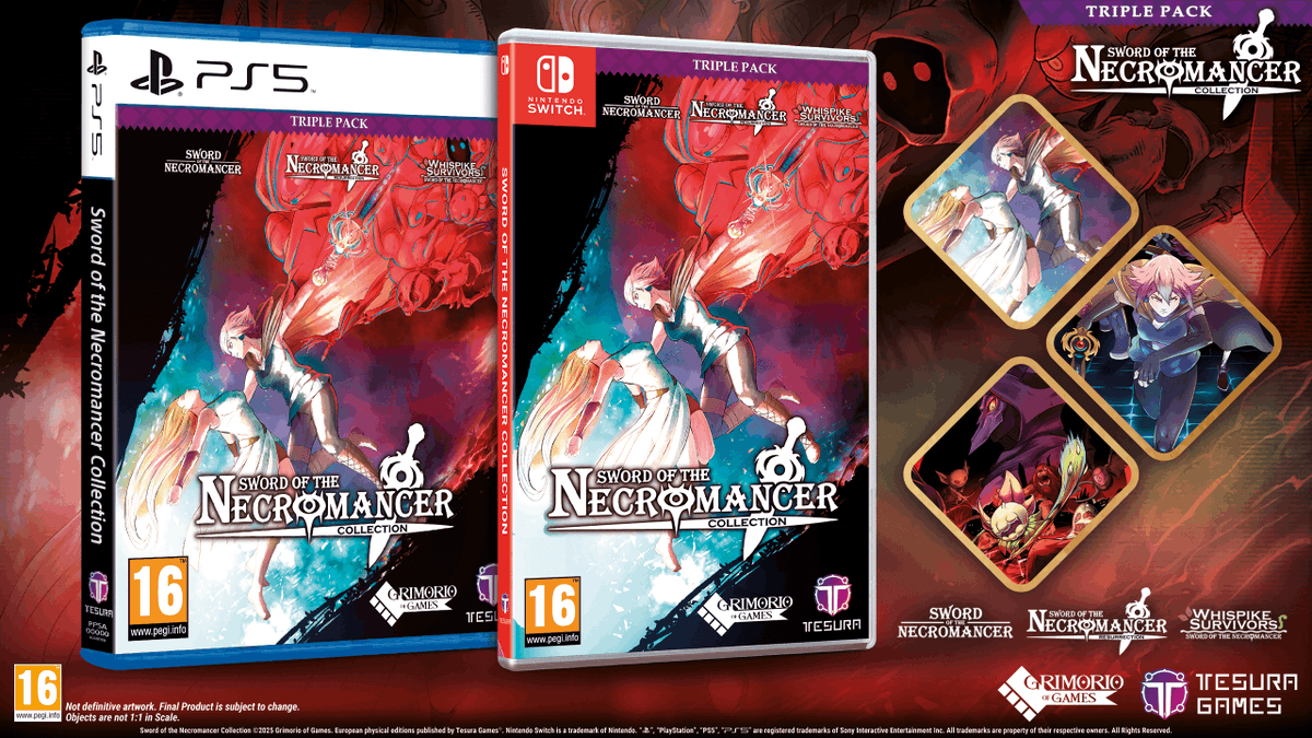 TesuraGames's tweet photo. Releasing in 5 days! 🚀

#SwordOfTheNecromancerCollection ⚔️
#EVERDARK 🦇

Info and pre-orders:
🔗 https://t.co/HWUIrO5W6f

@GrimorioG @DojoSystem @everdark_undead https://t.co/TO11YmjTUa