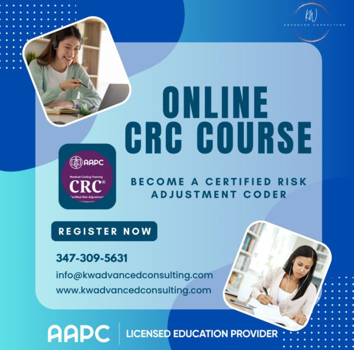 Sign up for our upcoming Certified Risk Adjustment Coder Course (CRC)

kwadvancedconsulting.com/training-educa…