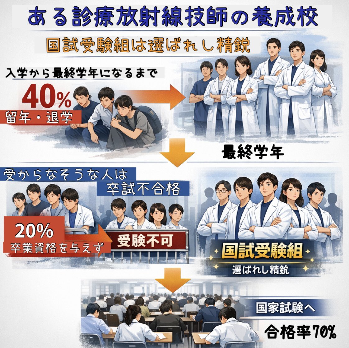 vaaaaace's tweet photo. 診療放射線技師を目指すならこれ本当に大切
①高校は普通科か理数科
②理系選択
③理科は化学・物理選択（特に物理）
④数学ⅢC履修
（国公立勢は二次試験でほとんど数ⅢCと物理があるので関係なし） https://t.co/srdyYVTMOj