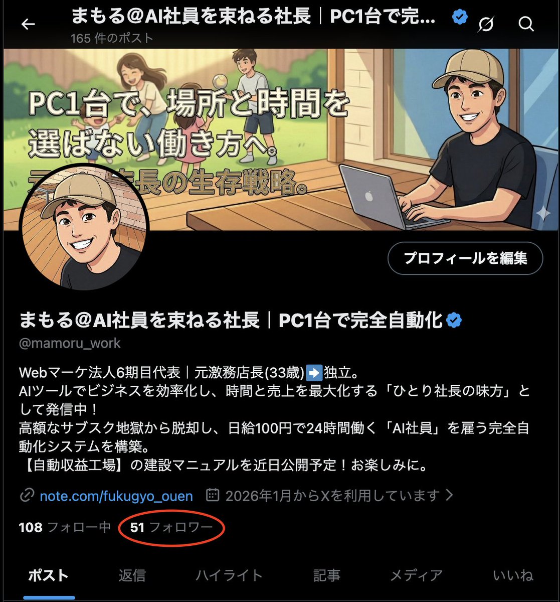 まもる@AI社員を束ねる社長|PC1台で完全自動化 tweet media