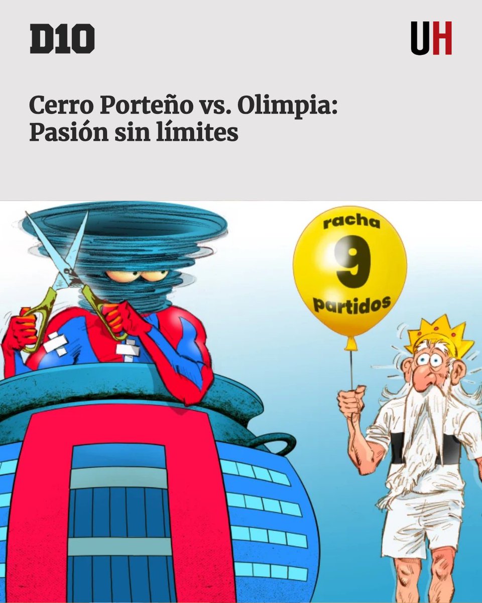 UltimaHoracom's tweet photo. Cerro Porteño y Olimpia animarán esta tarde una nueva edición del superclásico del fútbol paraguayo.

A partir de las 18:30, gran parte de la afición nacional estará pendiente de lo que ocurra en el Cerro Porteño vs. Olimpia, que se jugará en barrio Obrero por la fecha 6 del torneo Apertura 2026.

https://t.co/CRuqeLVB4X