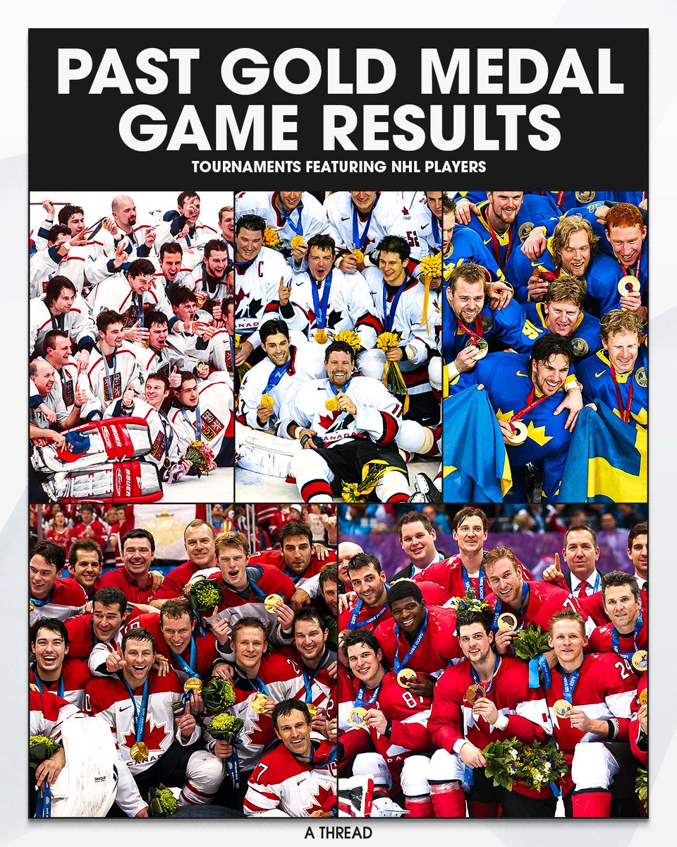A trip down memory lane of gold medal games featuring NHLers! 🥇
Watch Canada and USA go for gold at the #MilanoCortina2026 #WinterOlympics TOMORROW at 8:10a ET on @NBCSports, @peacock, @cbcsports, @cbcgem, & @Sportsnet!