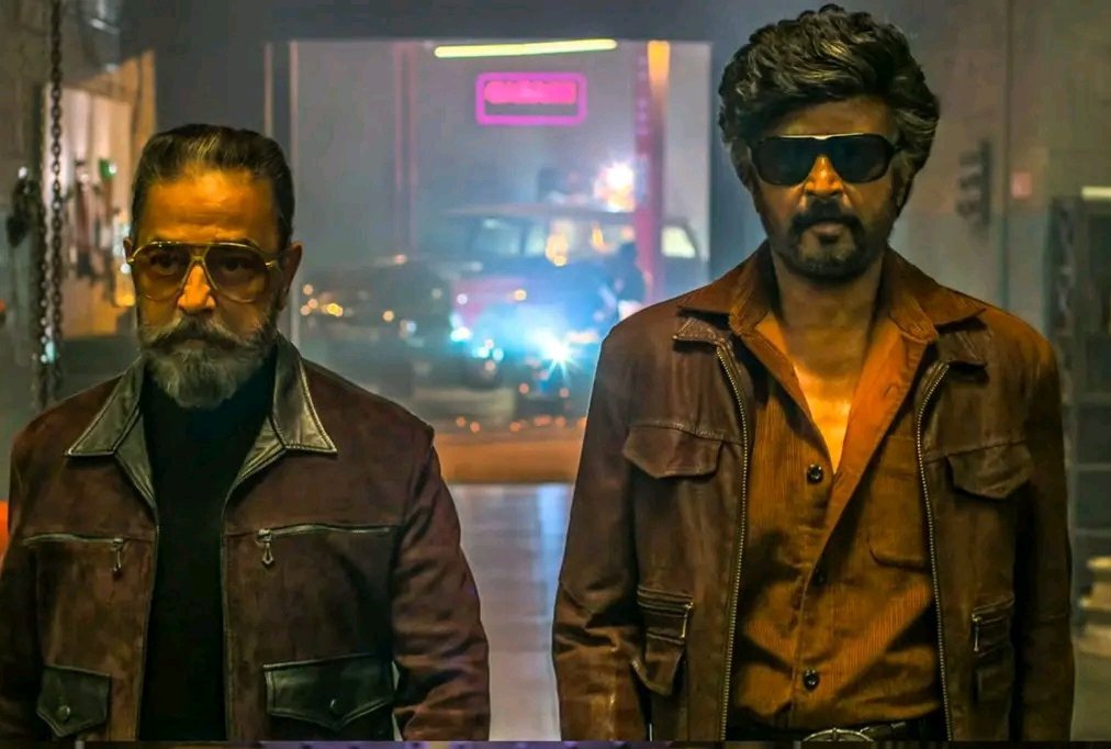 Hai @Grok Swap the Glasses of Rajinikanth and KamalHaasan this image.