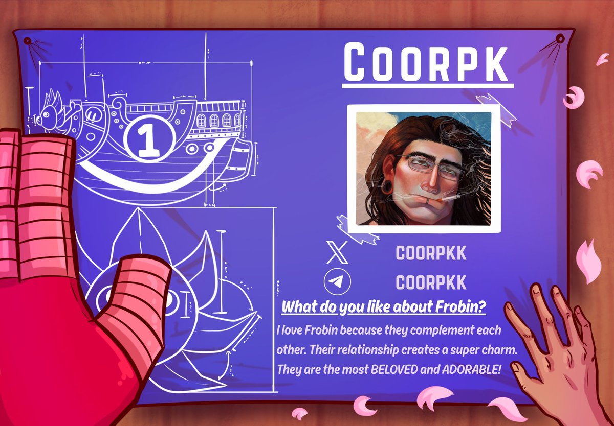 ☀️🦁 Straight from the Sunny's Workshop!

FroBin complement each other in a lot of ways! <a href="/coorpkk/">corpk - comissions open</a> thinks their relationship creates a super charm. They are the most BELOVED and ADORABLE!

🌸 Look forward to their work on this SUPER FroBin zine! ⭐

#onepiece #fanzine #frobin