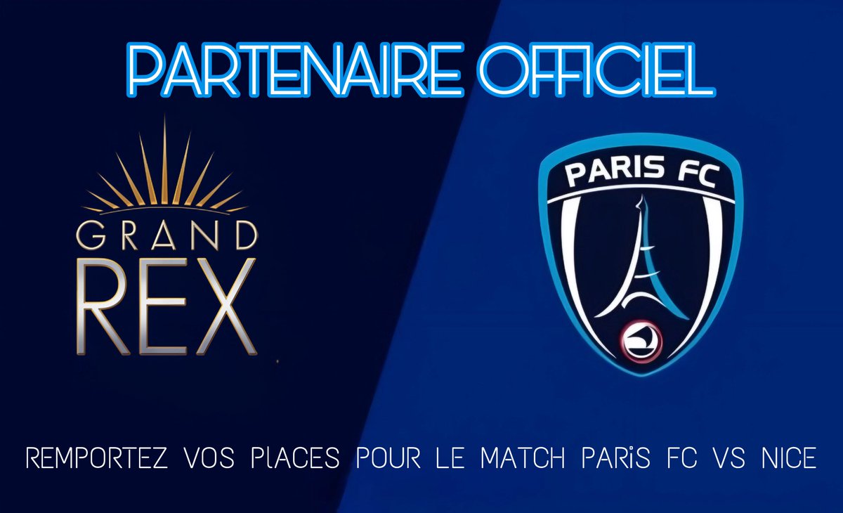 #GrandRex et son partenaire <a href="/ParisFC/">Paris FC</a> vous font gagner des places pour le match #PARISFC vs #NICE au Stade Jean Bouin, le dimanche 1er mars à 15h00 ! ⚽️

➡️ 𝗣𝗢𝗨𝗥 𝗣𝗔𝗥𝗧𝗜𝗖𝗜𝗣𝗘𝗥 :
1️⃣ Repostez ce tweet.
2️⃣ Dites en commentaire avec qui vous souhaiteriez aller voir le