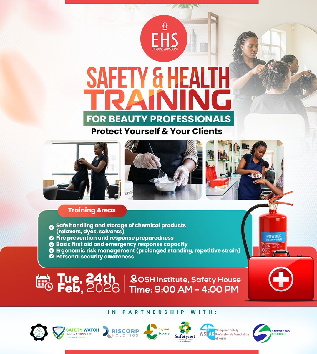 safeway_ehs's tweet photo. 💄✂️ Safety &amp; Health Training for Beauty Professionals

Behind every flawless finish is a professional who deserves a safe and healthy working environment.

#SafetyAndHealth #BeautyProfessionals #EHS #WorkplaceSafety #ESG https://t.co/aNvMDyoYUc