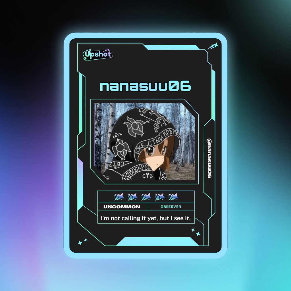 nanasuu06's tweet photo. Just ripped my Predictor Card!

Ready to claim instant cash prizes, free packs and more.

Welcome to Prediction Play on @upshot_cards

Your turn
https://t.co/jVXYQy3XLb https://t.co/Qyp97yZ24v