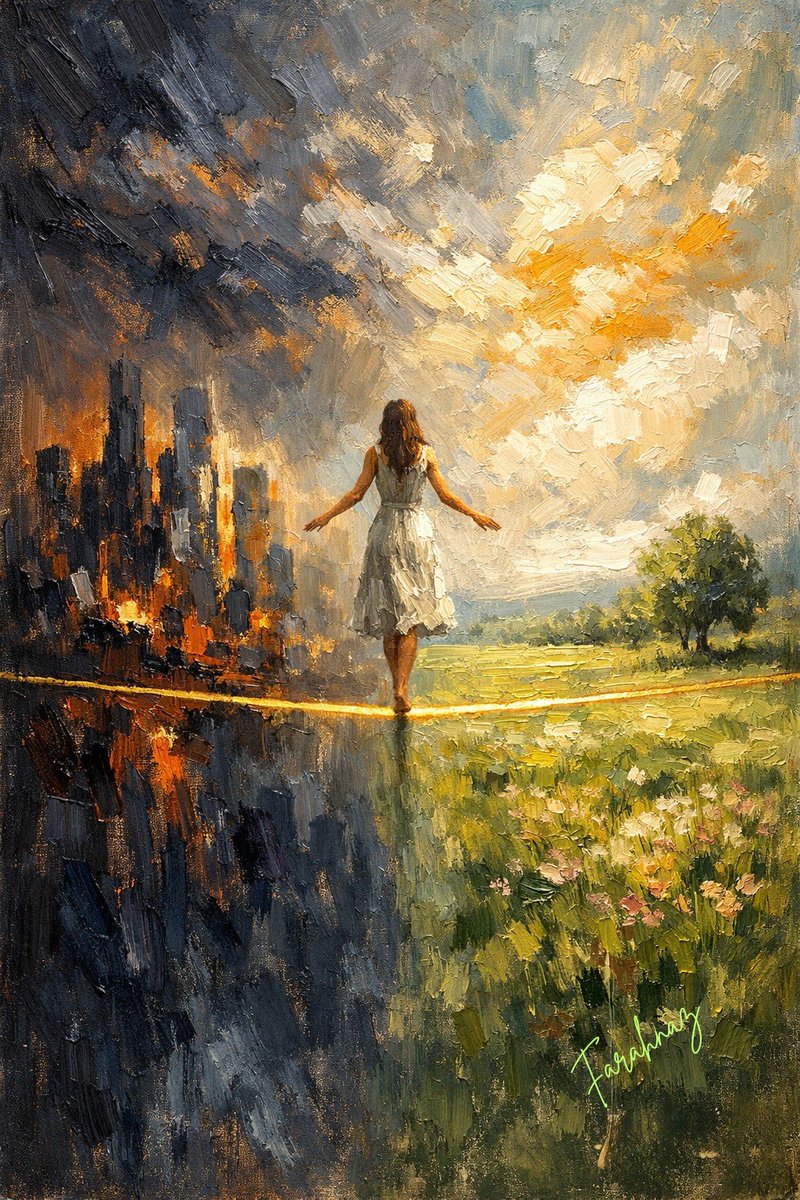 fjamil143's tweet photo. Between the noise of ambition and the whisper of peace… she chose balance. ✨
#aiart #aiartist #AIArtistCommunity #aiartdaily #aiartists #digitalart #balanceoflife 
@88breess @AttilioMastrati @BeanieBlossom @CrossAnimate @FredPoney @Hola01715308 @LifeLensTrades @lordknight_ai https://t.co/S7px4RxKDF