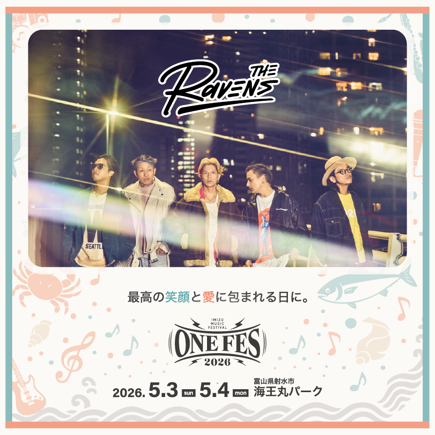 ONEFES 2026 ＼出演アーティスト紹介／ 🐦‍⬛The Ravens 繊細かつ濃密