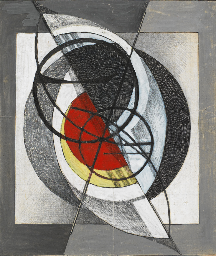 Jean Gorin, Etude pour l'hommage à Pevsner, 1939.