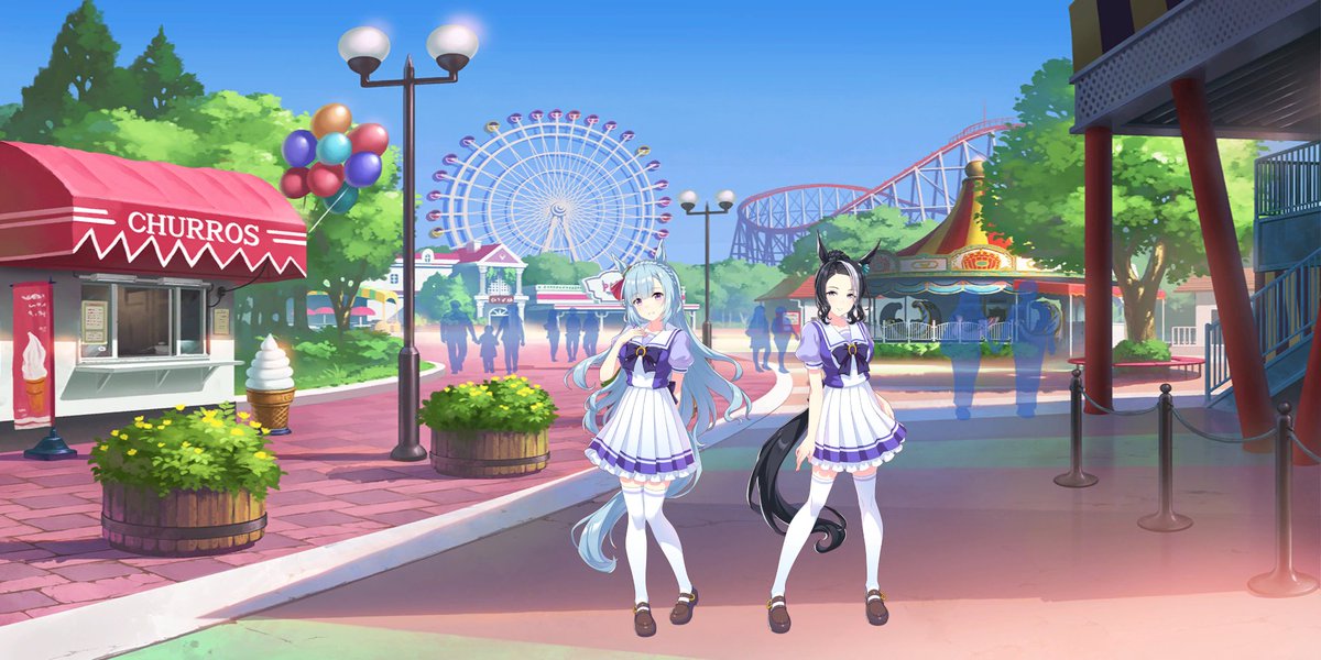 With yesterday in mind, I decided to take a trip to the amusement park together with grandmother and Ardan. 

Grandmother didn't want her picture taken for some reason, so here is one with me and my sister.