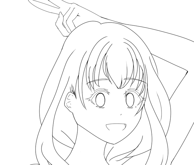 なかなかモチベーションが上がらないですがとにかく次のマンガのキャラは練って練って描いてます。線画終わりました 