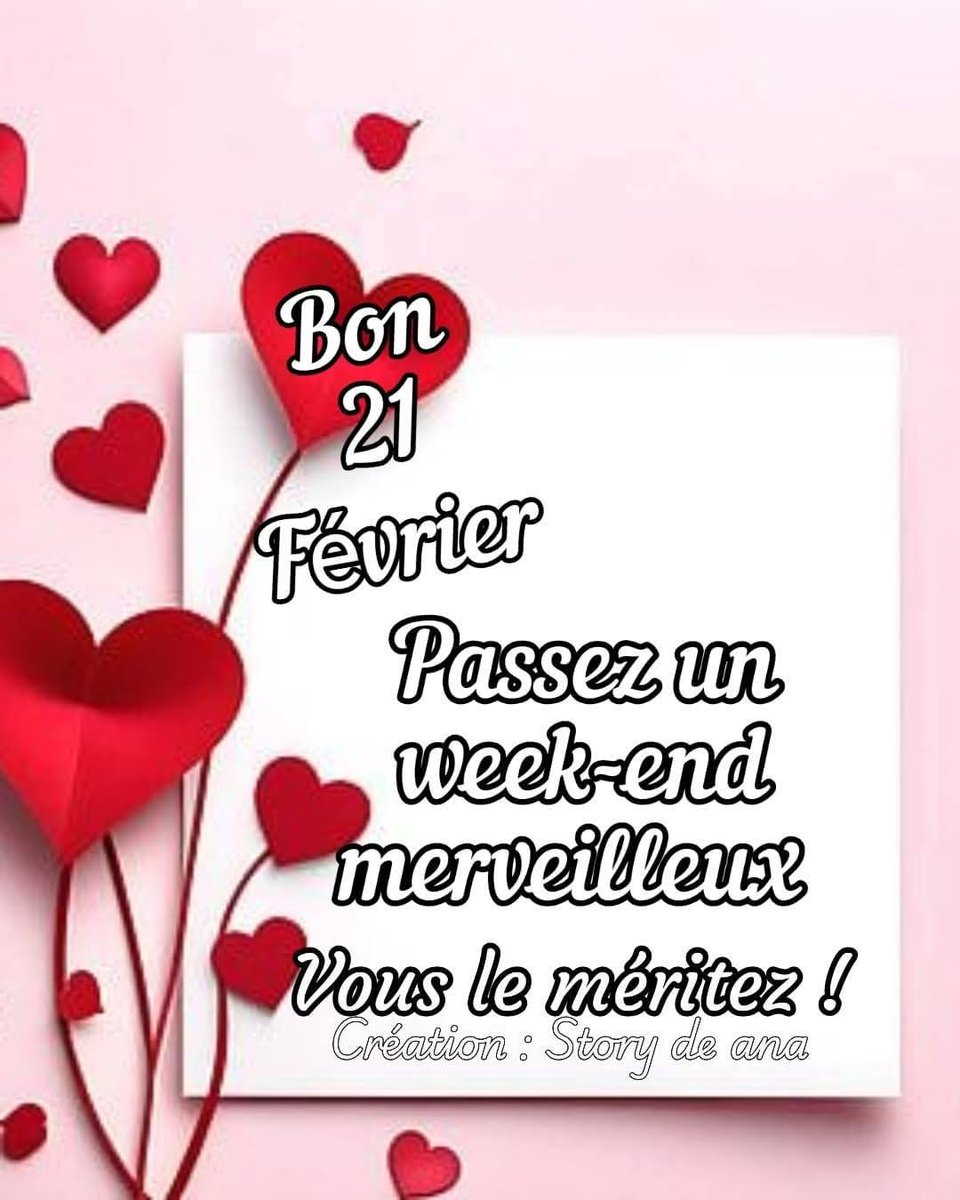 Bonjour et bon week-end mes amis.