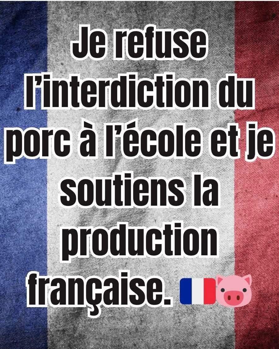 Je soutiens ! On est en France 🇫🇷 
Et puis, personne n’est obligé d’en manger 🐷