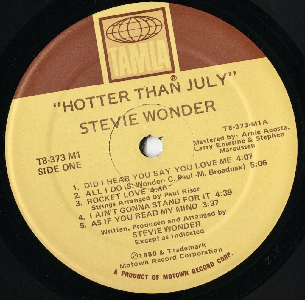 🎹 Stevie Wonder – Hotter Than July 🎹 1980年作。 通算19枚目