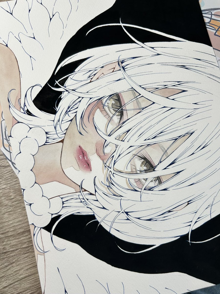 つよつよ天使ちゃんの製作途中 私の栄養素です( ⸝⸝⸝ᵒ̴̶̷ωᵒ̴̶̷