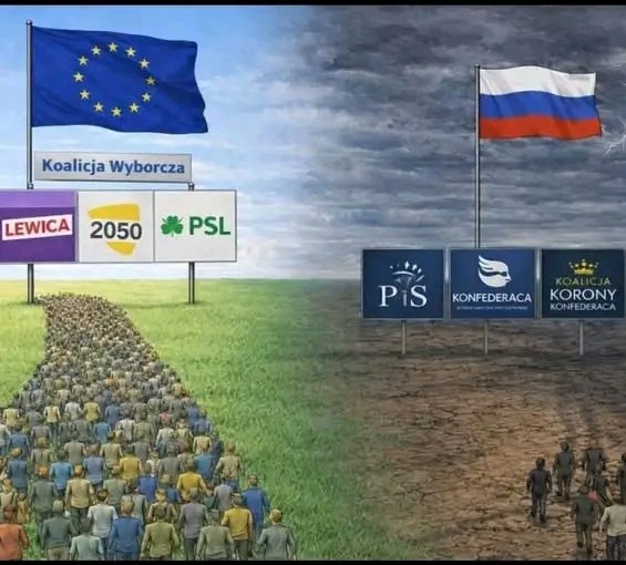 ... albo z Unią na zachodzie, albo z Putinem na wschodzie 
Wybór prosty 
Polska w UE