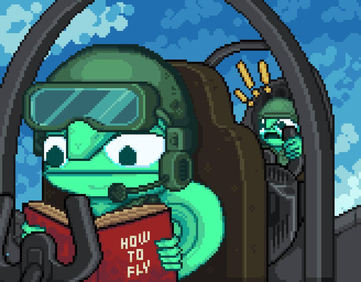 KangoArmy's tweet image. When the pilot says, "Let me double-check something. #pixelart