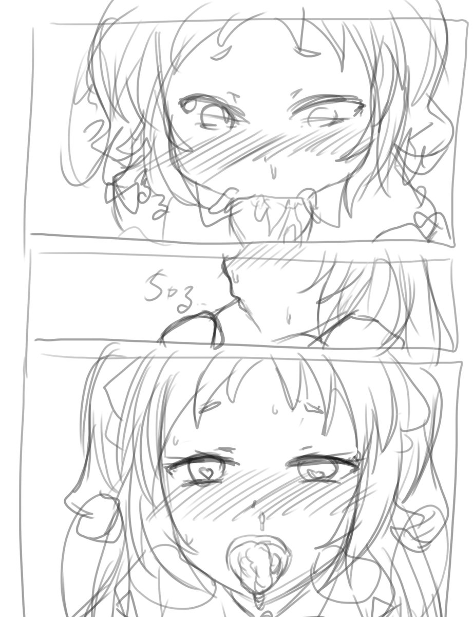 今回のクルミちゃん本のネームはこんな感じで癖に素直に描いてる 