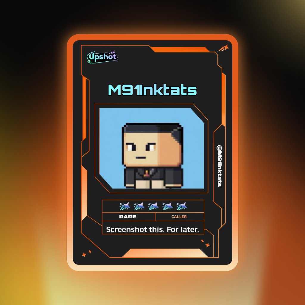Meta mới ae, vào kết nối X xong claim card, độ hiếm card tùy theo tài khoản X của ae
Welcome to Prediction Play on <a href="/upshot_cards/">Upshot</a>

Link:
beta.upshot.cards/?code=296fb8ed